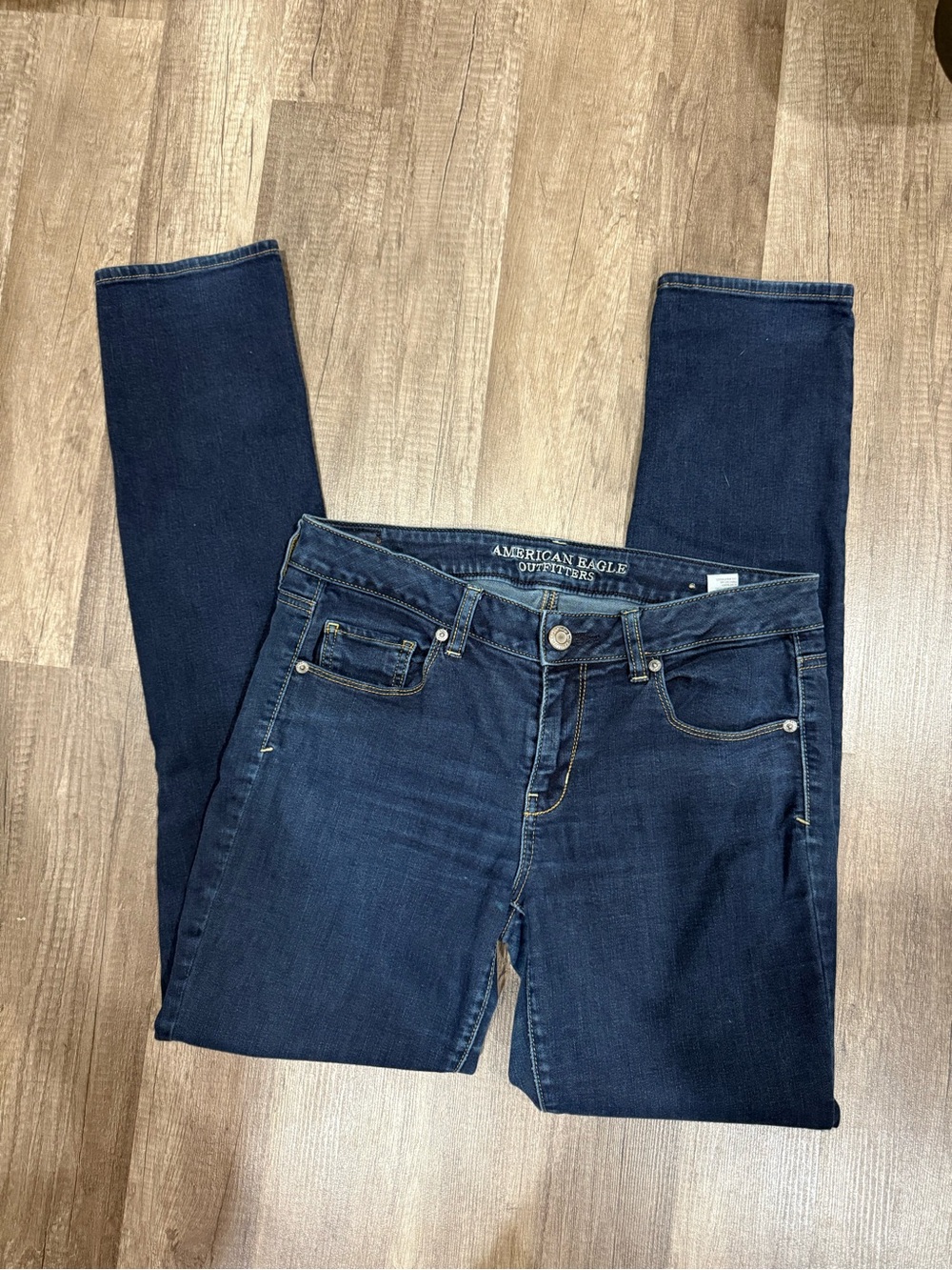 American Eagle Outfitters Dark Wash Women's Skinny Jeans 10 Long